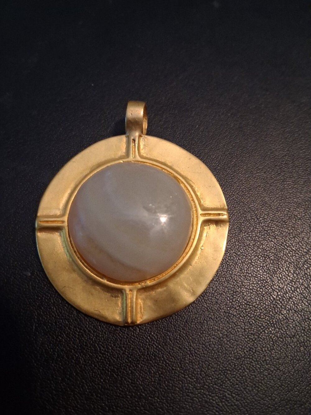 rare vintage museum pendant replica piece marked O.C heavy gold plating